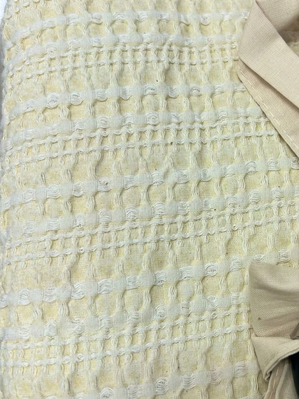 Moss & Willow King Yellow Cotton Waffle Stone Washed Comforter Set 106”x90”